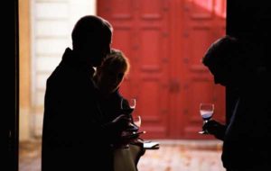 Tasting wines in the cellar